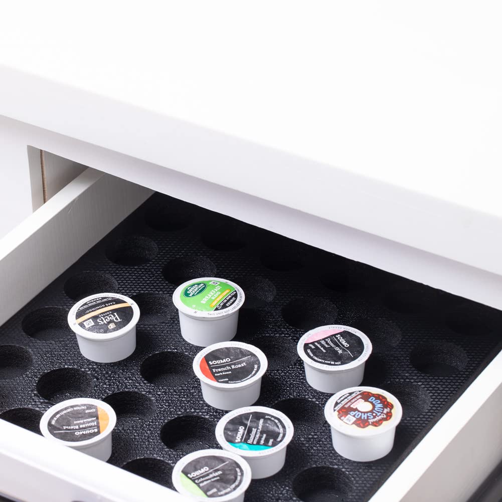 wobivcs Kaffeepad-Aufbewahrung für 30 Kaffeekapseln, Schubladen-Organizer, 26,7 x 31,8 cm Küche, Haushalt & Wohnen