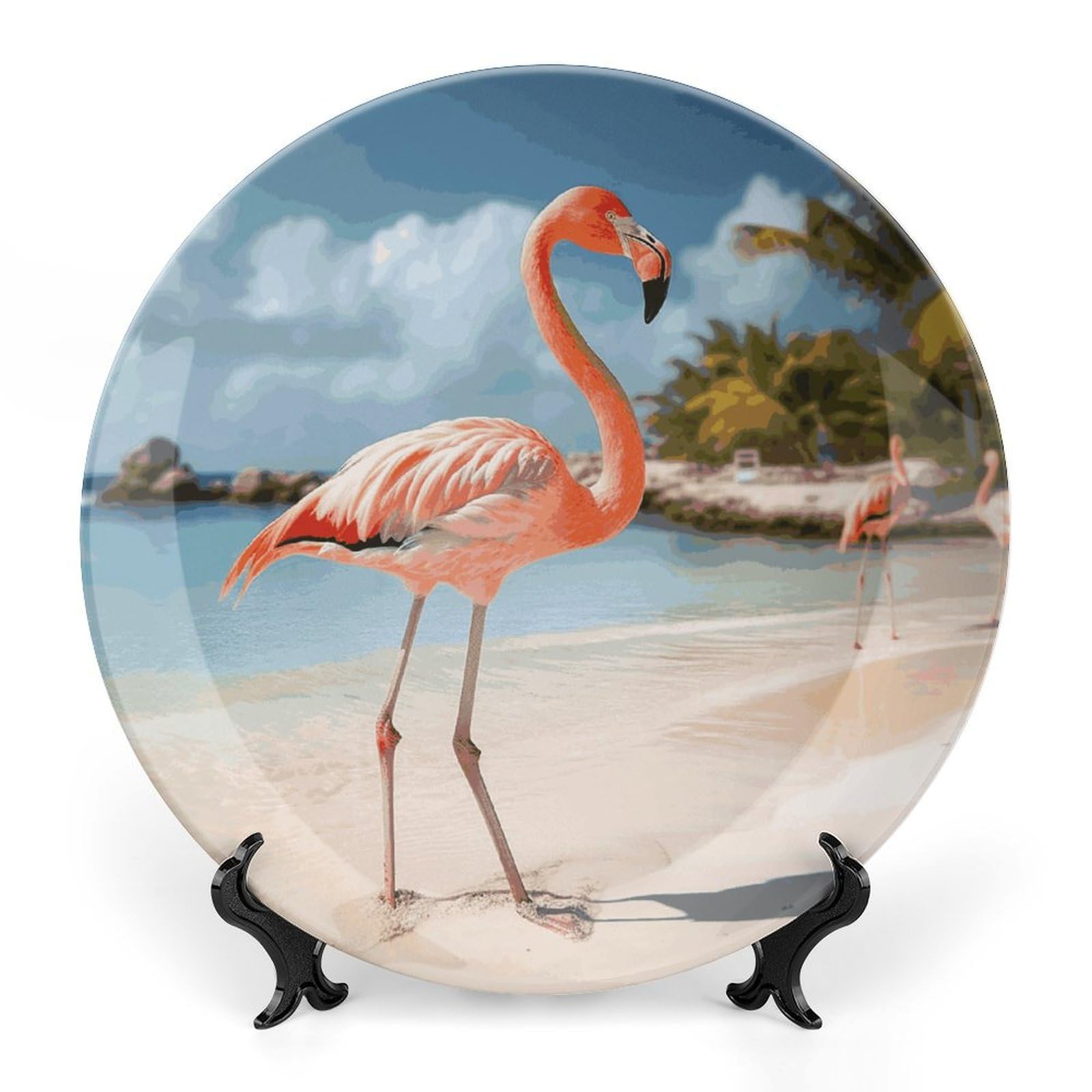 Plats de service en porcelaine anglaise de 20,6 cm et assiette de décoration pour salon
