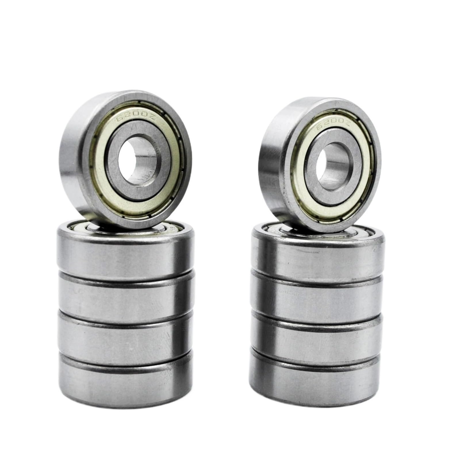 VSPPJYFG 10 Pieces 6200 2RS ZZ 10 * 30 * 9mm 6200ZZ 2Z Inner Diameter 10mm Chromium Steel deep Groove Ball Bearings(6200 ZZ)