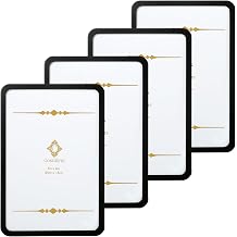 Concepts Set Of 4-4x6 Classic Rounded Corner Black Metal Picture Frames for Family Photos - Elegant Wallhung and Tabletop Decor