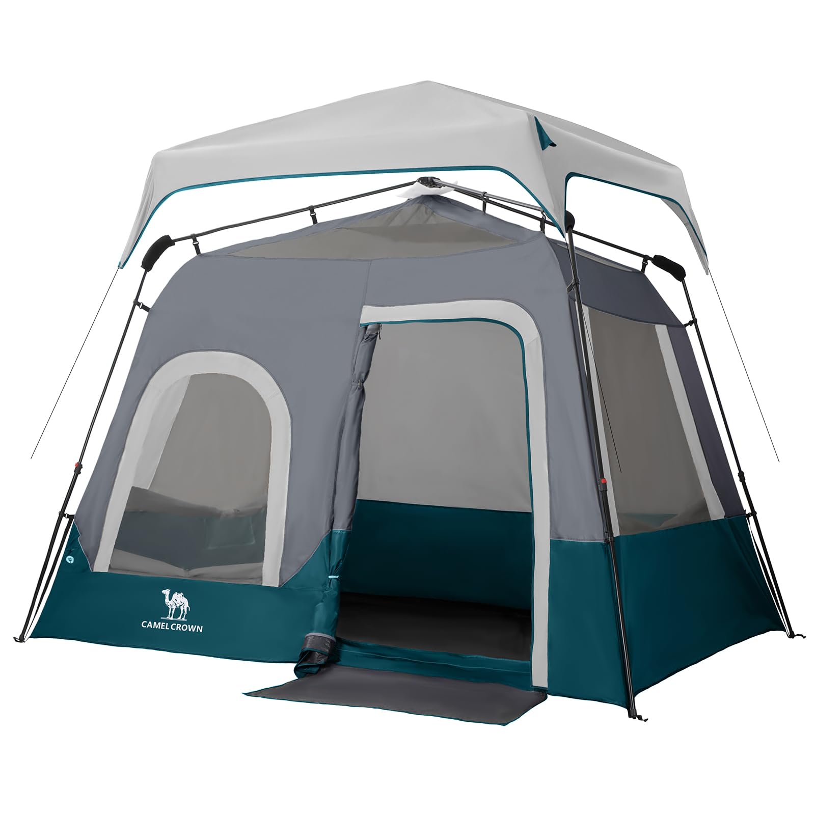 Camping Tents 4 6 Person Pop Up Instant Tent - Setup in 60s for Family Camping Windproof Design
