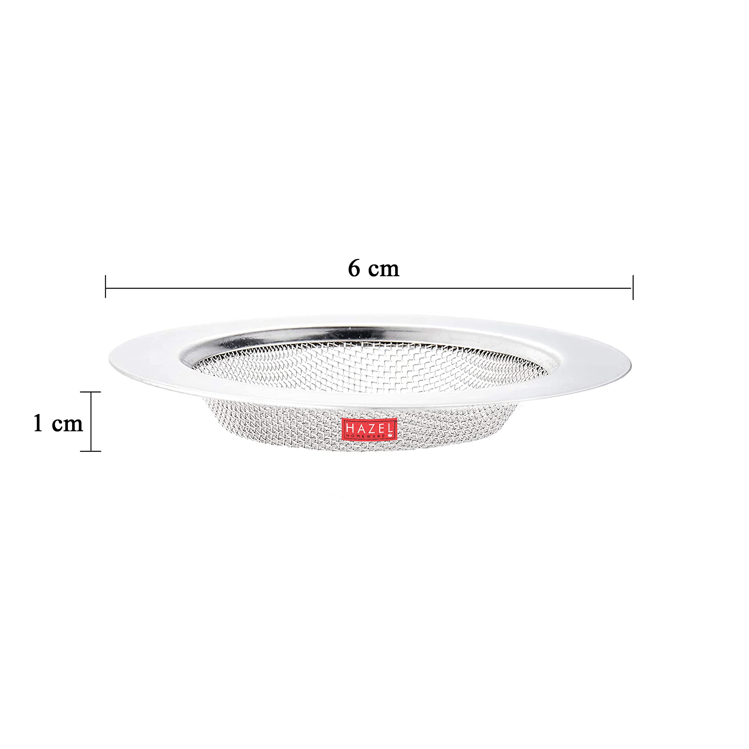 HAZEL Steel Kitchen Sink Strainer | Sink Filter for Waste | Wash Basin Drainer Filter | Stainless Steel Stopper Jali for Kitchen | 6 cm — Amazon image 4
