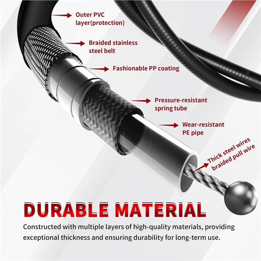 Juego de cables acelerador extendidos para motocicleta trenzados acero inoxidable para Sportster XL 1996-2017 para Dyna 2011-2015 para Softail