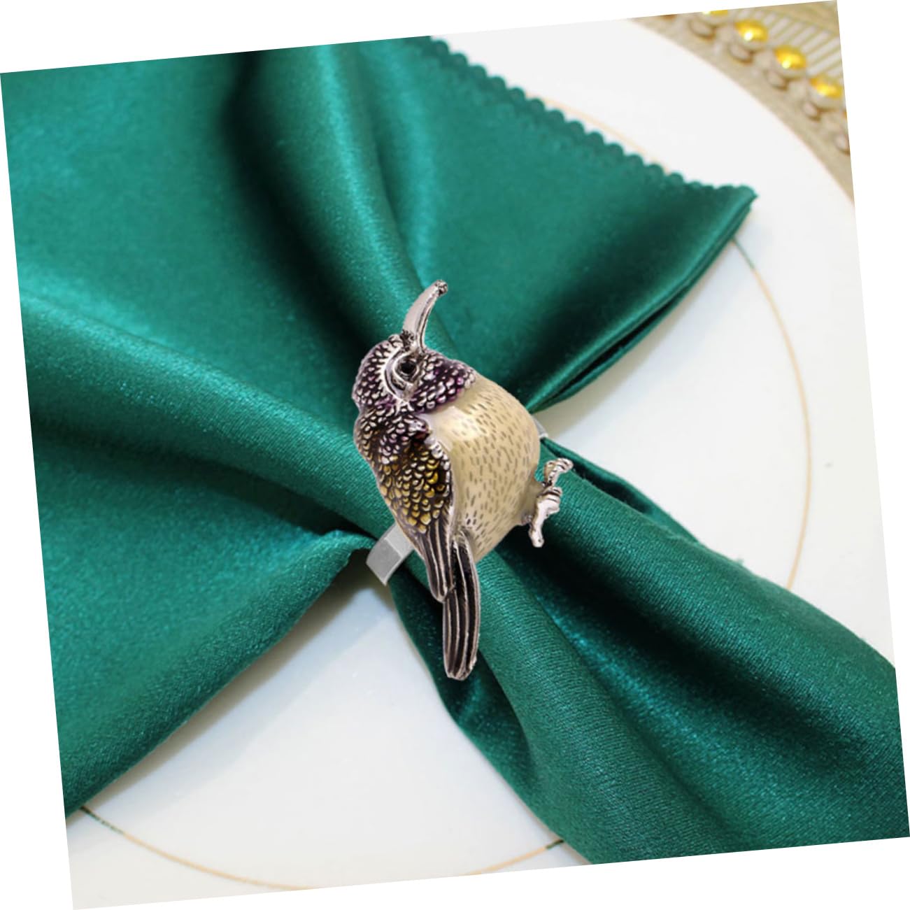TOPBATHY 12piezas Anillos De Servilleta Forma De Pájaro De Metal para Bodas y Eventos Decoración De Mesa Rústica y Elegante