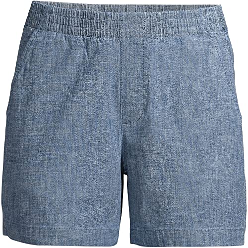 Lands' End Womens Mr Ew Po 7In Chino Short Chambray Evening Sky Chambray Regular 10 #TOP4