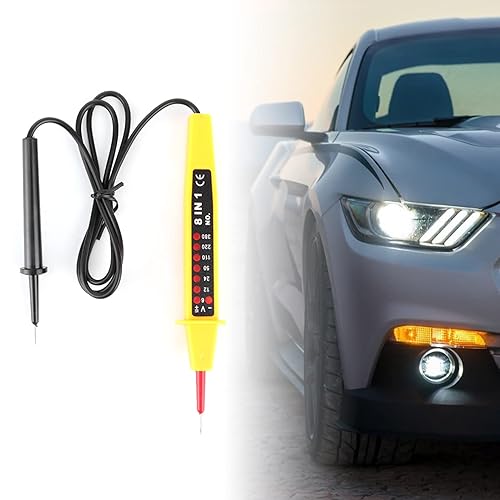 Miniatura 5 de Probador de voltaje, 8 en 1 Probador de Voltaje Pluma AC DC 6-380V Multifuncional Coche Instrumento Eléctrico Probador Detector con Luz LED