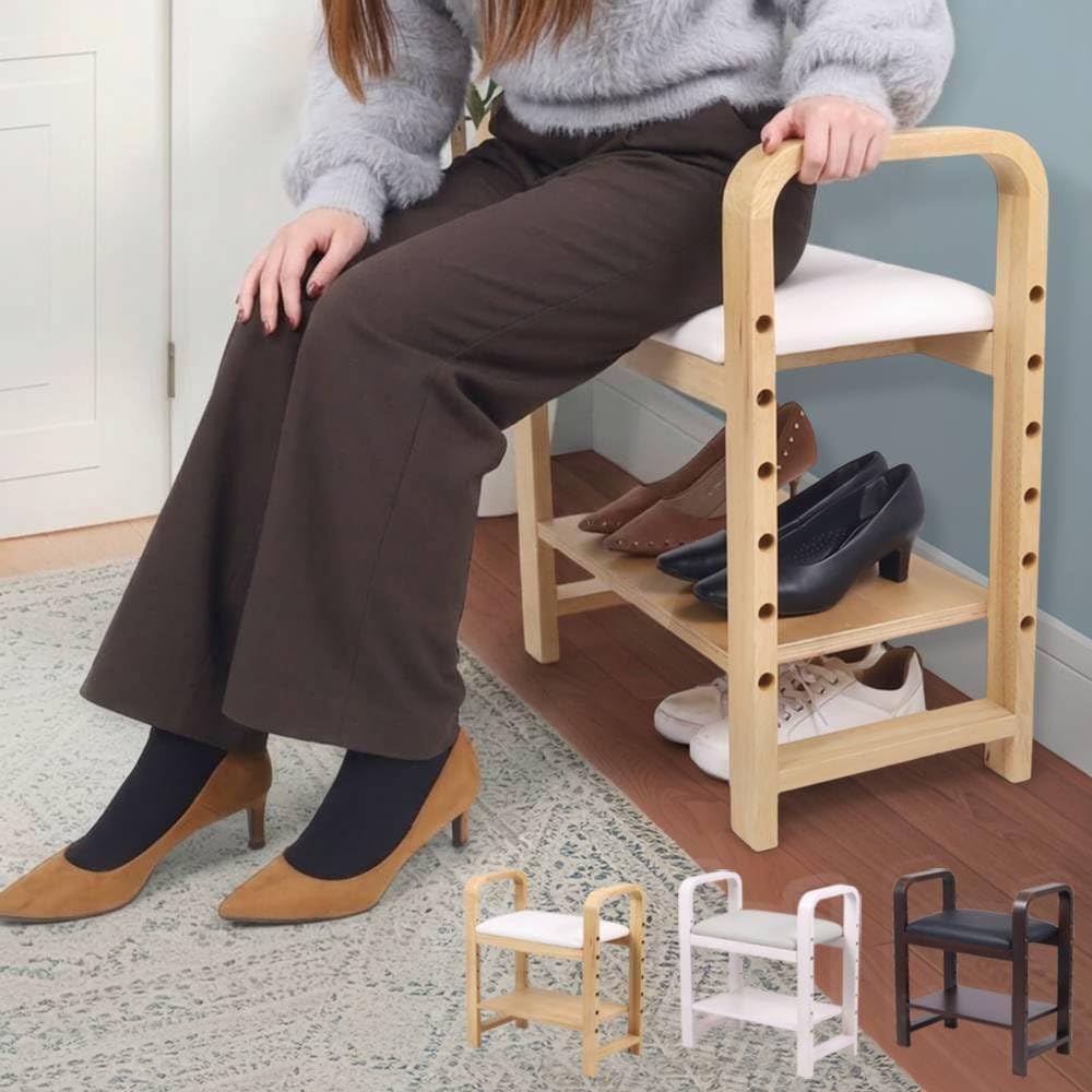 Amazon.co.jp: Bonarca 玄関ベンチ おしゃれ 玄関椅子 【滑りにくい