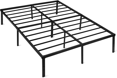 Miniatura 29 de Amazon Basics Base de cama con almacenamiento, plataforma de metal plegable, acero resistente, no necesita somier, 14 pulgadas de alto, instalación