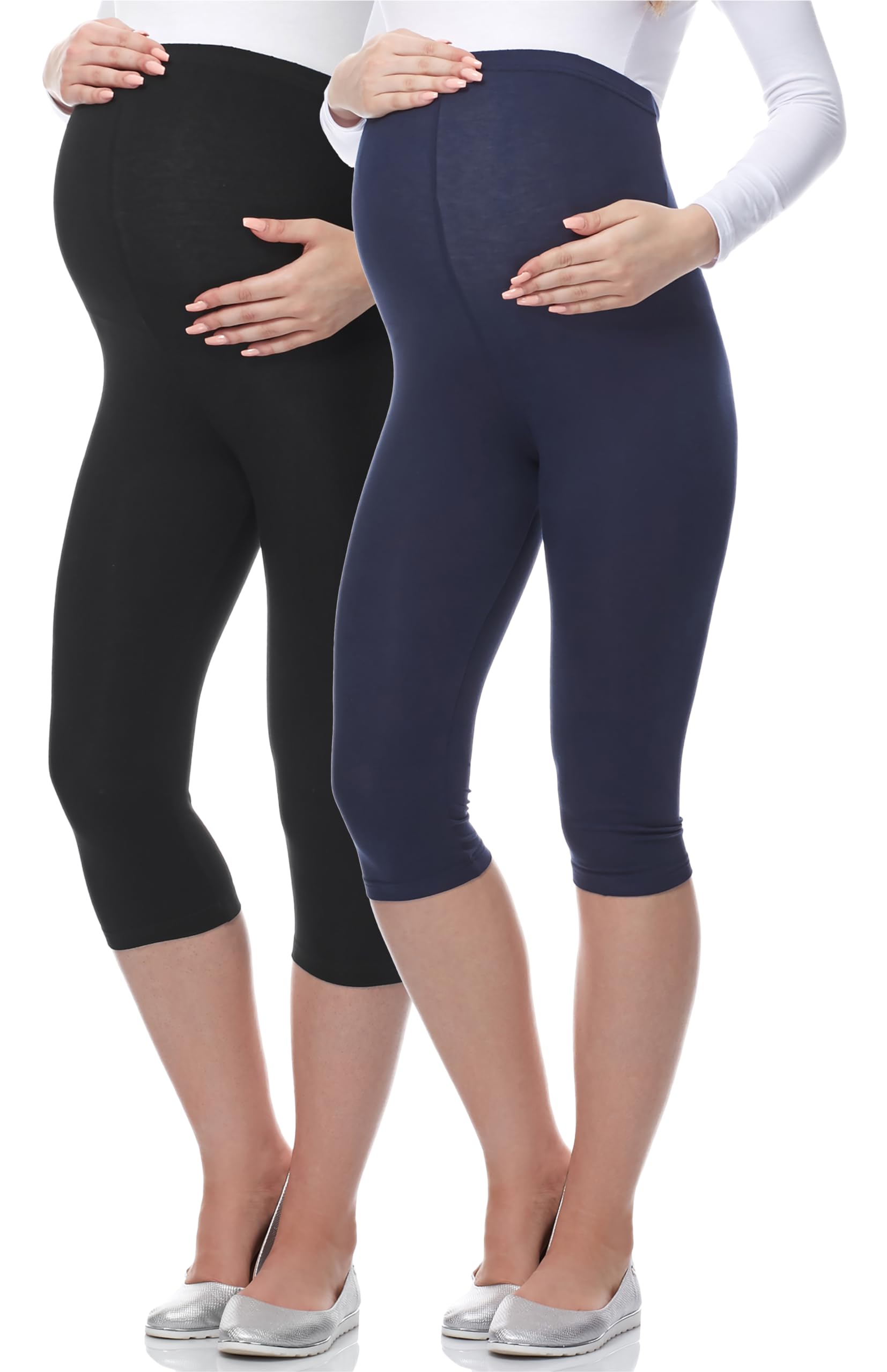 Be Mammy 3/4 Umstandsleggings aus Viskose BE-03 2er Pack