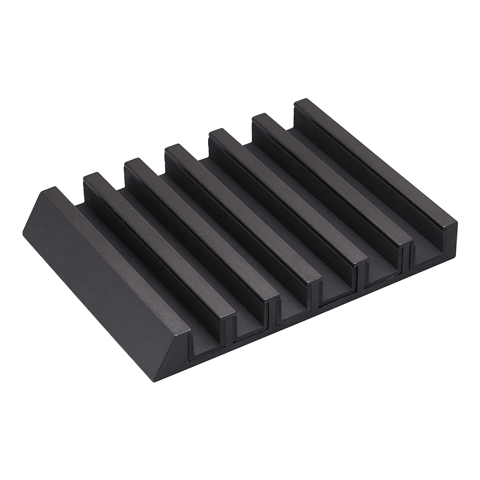 YAMAZAKI 5275 Tower Tablet Stand, Black, Aluminum/​Silicone, 10 x 13 x 1.8 cm