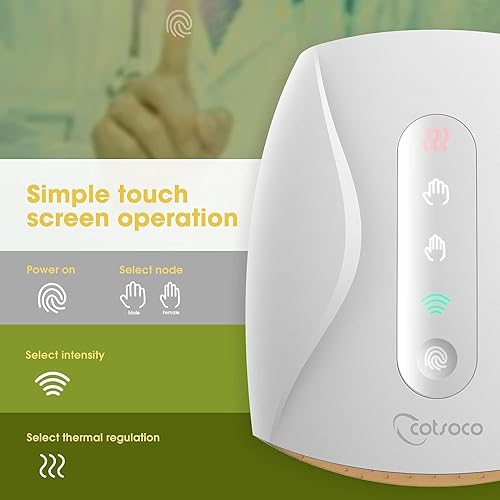 Miniatura 2 de cotsoco Masajeador de manos  3 niveles de masajeador eléctrico inalámbrico con calor y compresión, para aliviar el dolor, túnel carpiano y