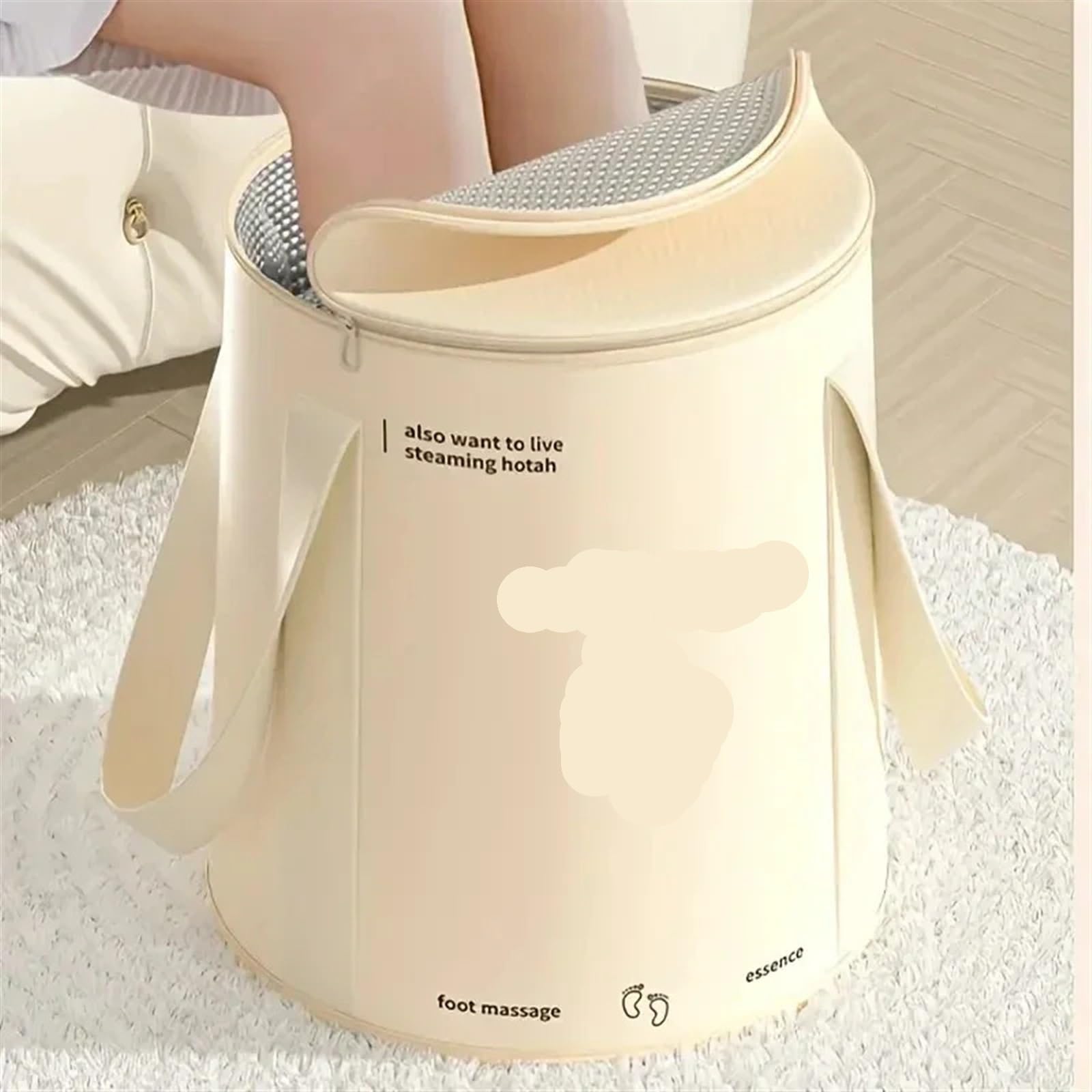 Secchio Pieghevole Per Piedi Secchio pieghevole for pediluvio ad alta capacità, casa, soggiorno, massaggio for adulti, vapore caldo, , forniture for il bagno
