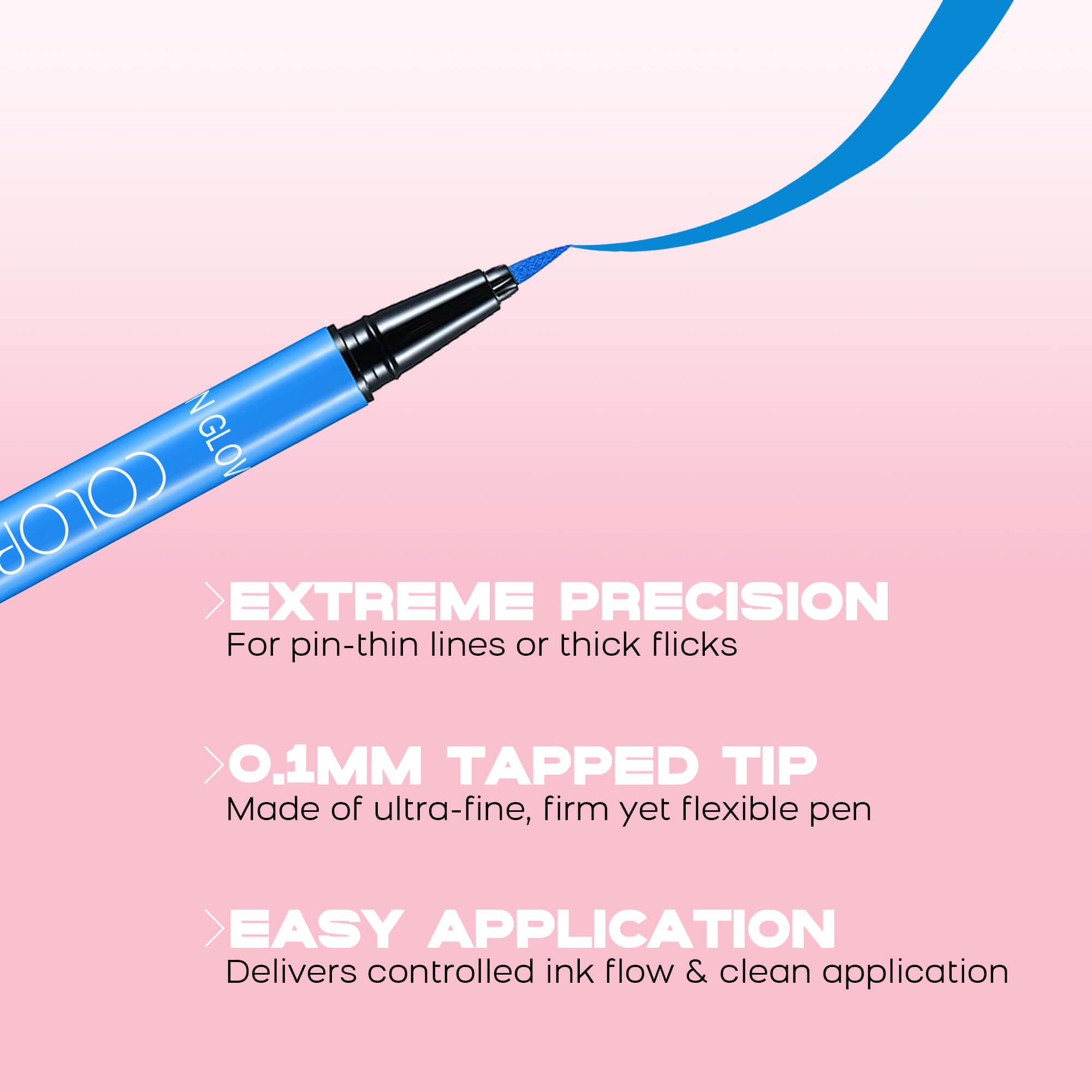 CCbeauty UV Neon Liquid Eyeliner, Matte Colored Eyeliner Pen, Glow Brightly Under UV Lights - Image 4