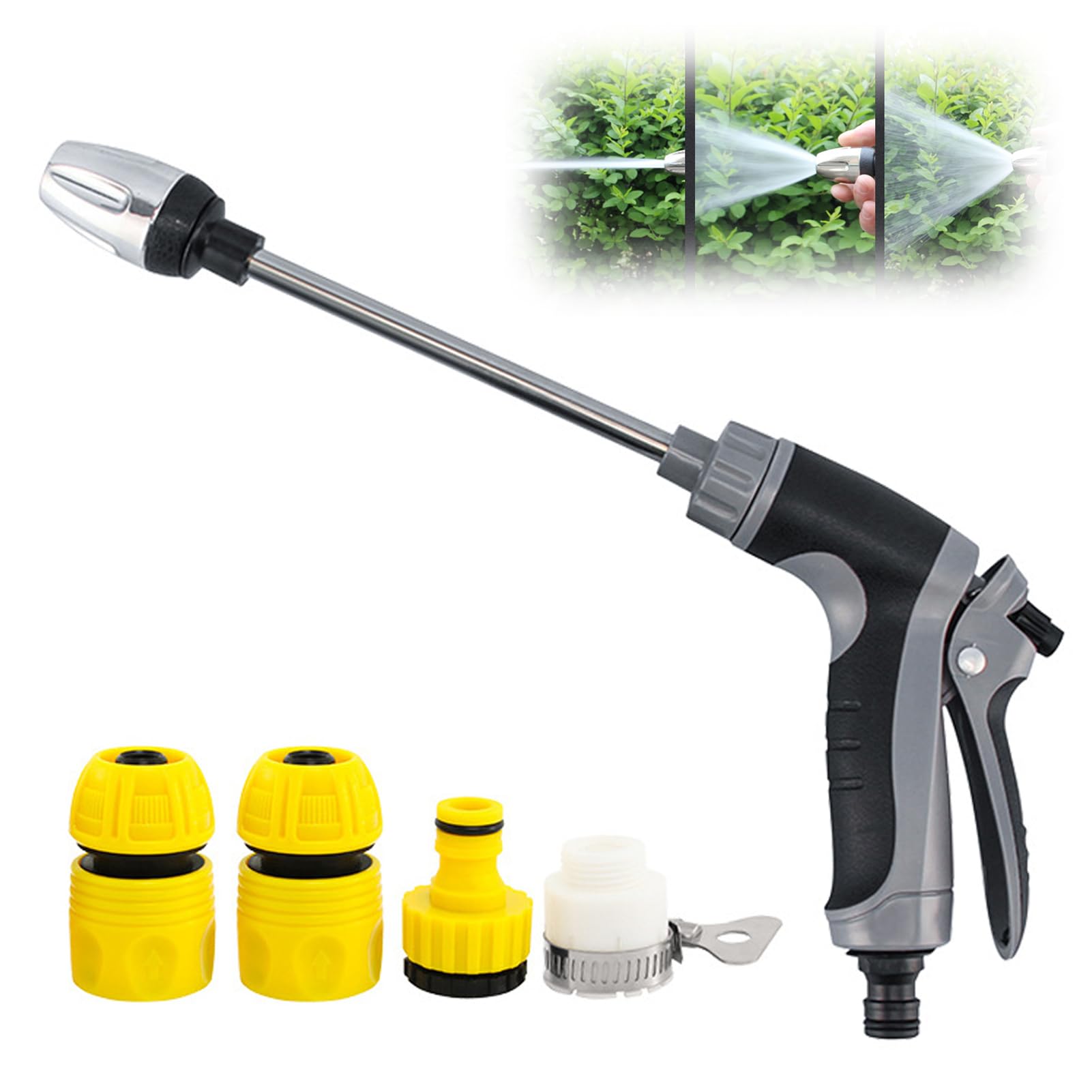 Jetterix Pressure Washer, Cordless Pressure Washer Nozzles for Every Garden Hose, Turn Any Hose Into a High-Pressure Water Jet, Portable Jet Washers for Car/Floor/Garden Cleaning (with 3 Nozzles)