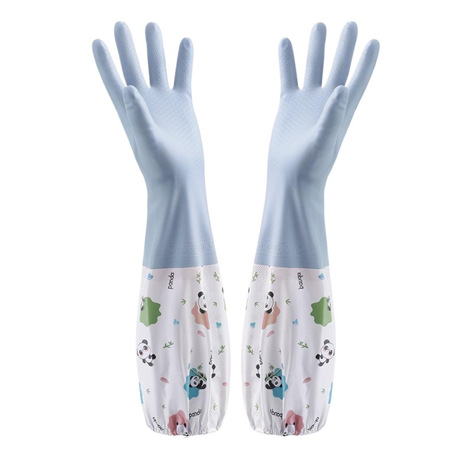 KJBDQQH Cleaning Gloves Household Gloves Women's Kitchen Dishwashing, Cleaning, Extended Waterproof, Laundry, Rubber for Household(Blue)