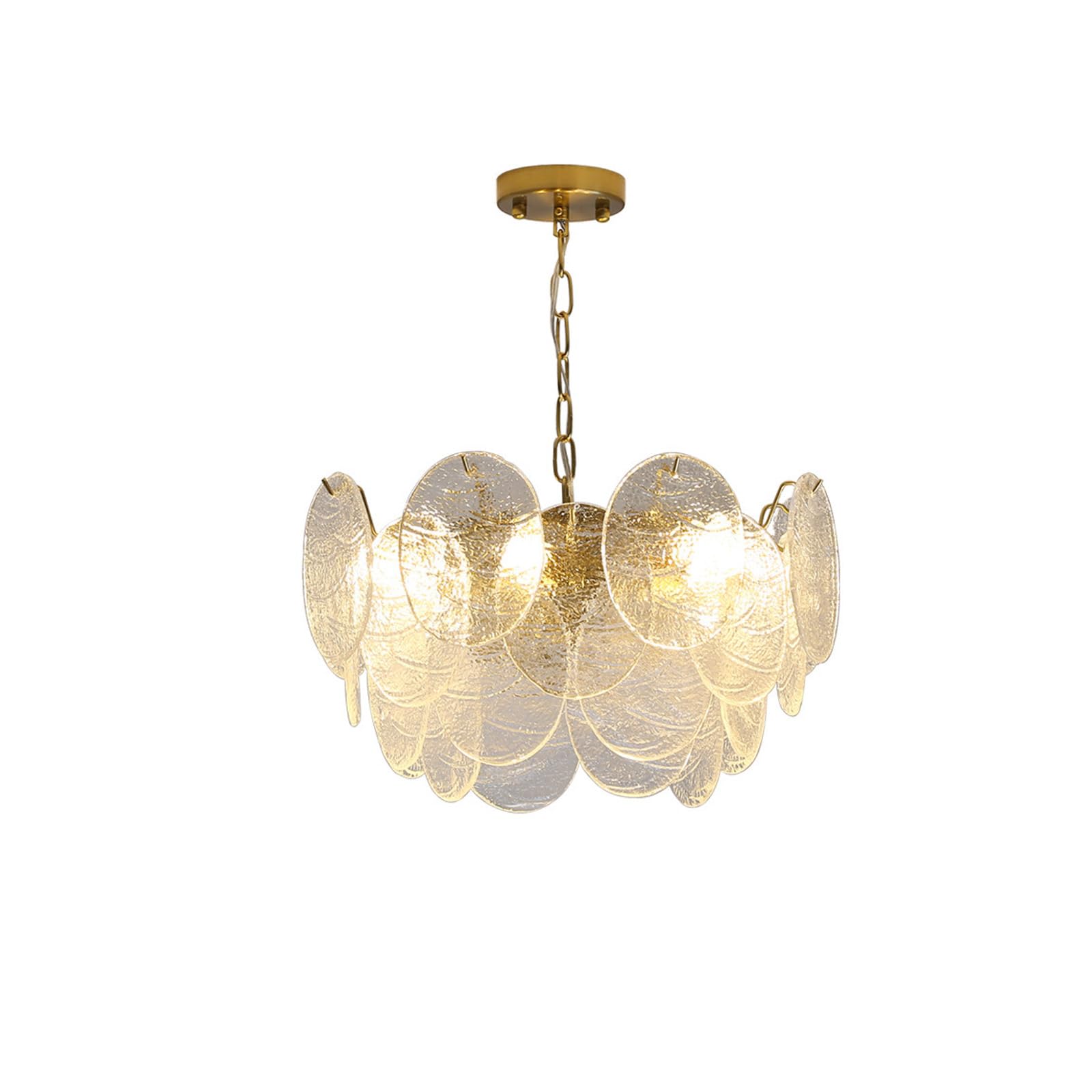 Suspension ronde en cristal luminaire suspendu à LED hauteur réglable