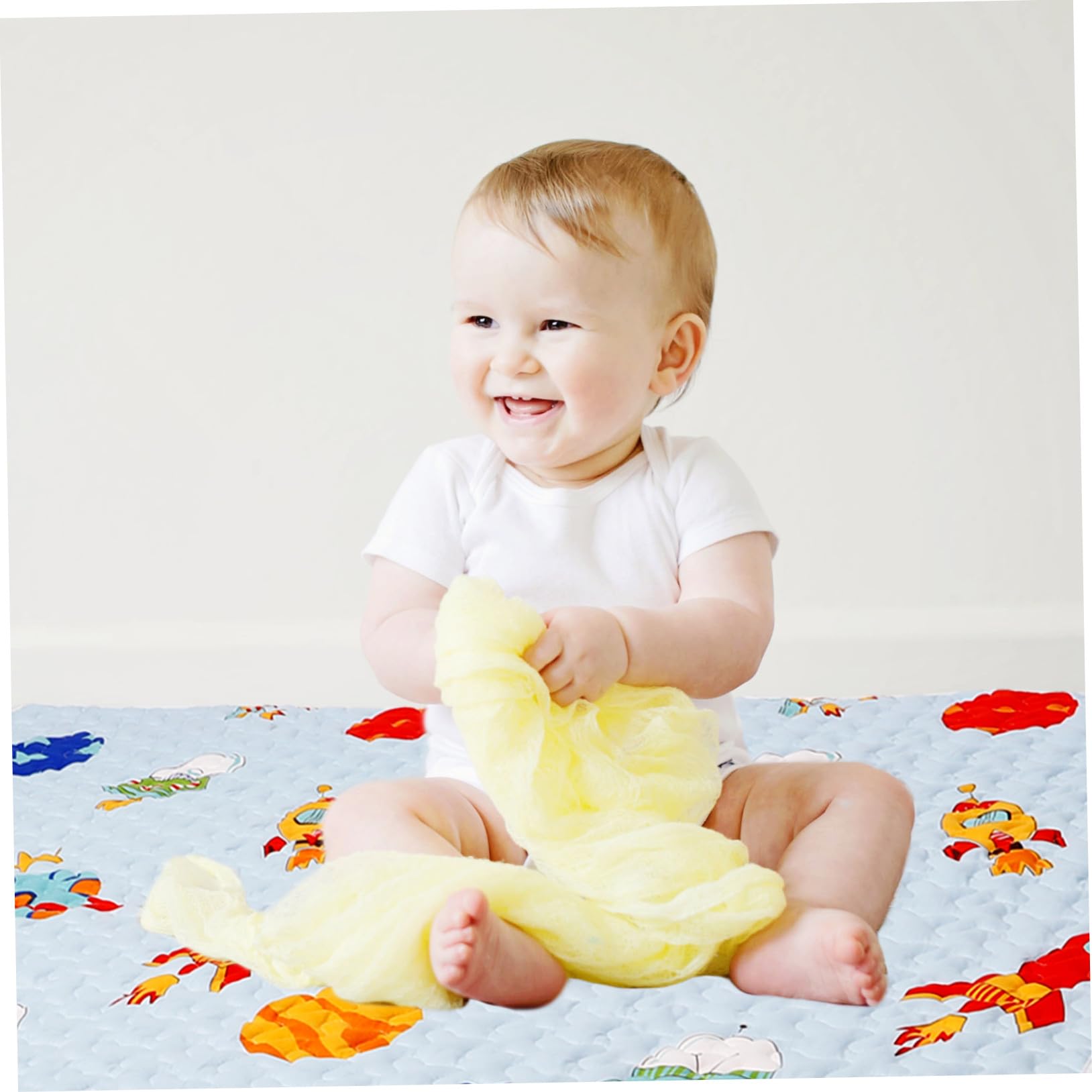 SUPVOX Tapis de Table pour Chaise Haute Bébé Antidérapant en Tissu Doux et Confortable, Design Polyvalent et Mignon pour Protéger le Sol Pendant les Repas et Jeux