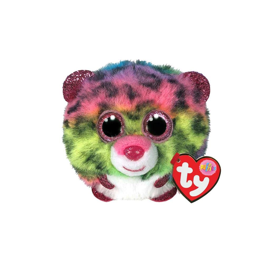 TY2007539 Dot Leopard Puffies Plush Animal, Multicolor
