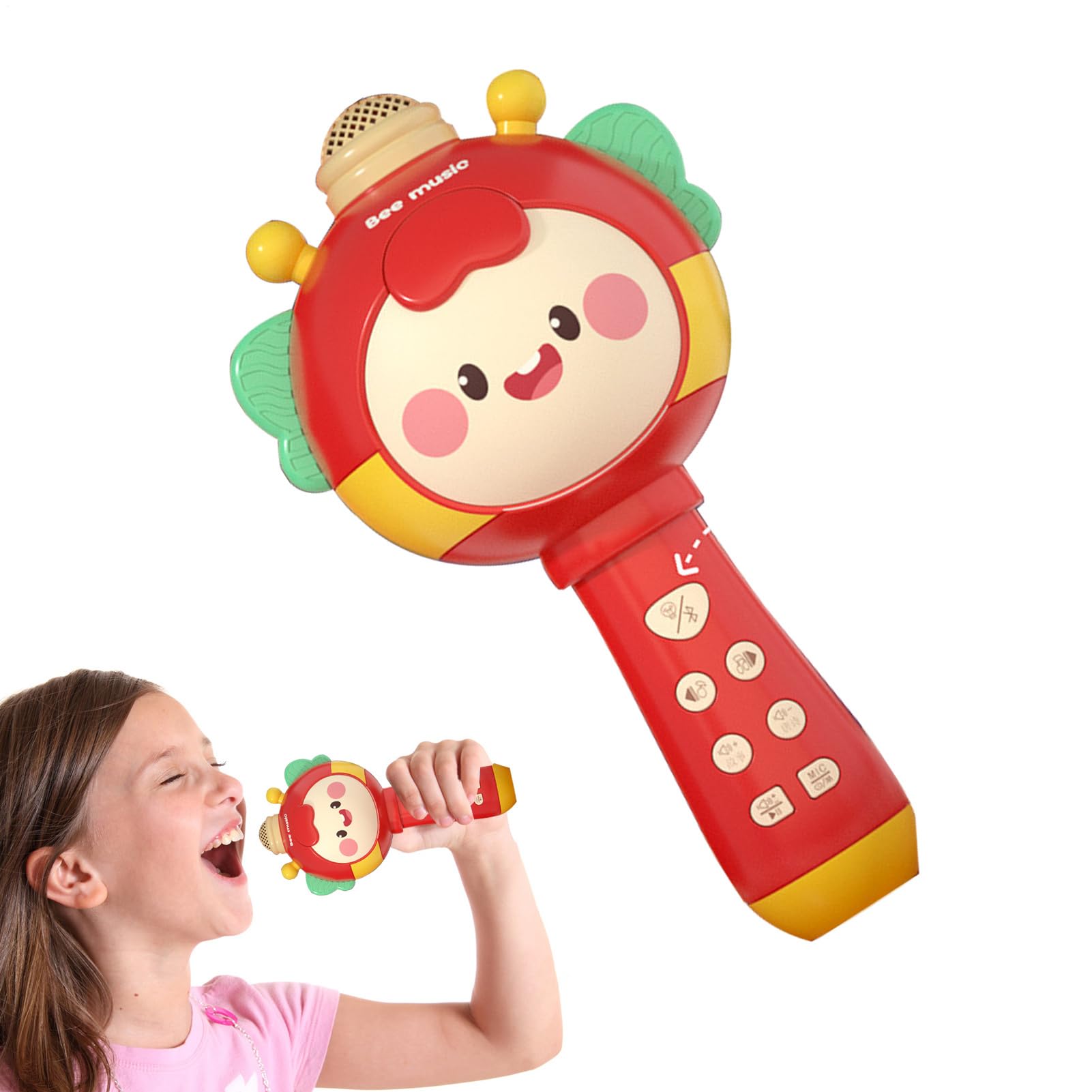 Zabawkowy Mikrofon Zestaw Karaoke dla Dzieci w Kreskówkowym