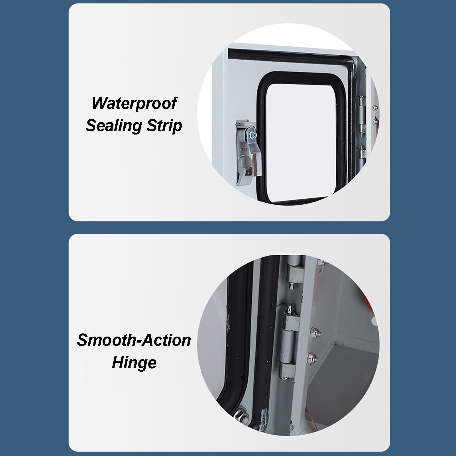 Electrical Enclosure Horizontal, Weatherproof Outdoor Electrical Junction Box Waterproof, Cold-Rolled Steel, Inspection Window Design(60x50x20 cm/24x20x8 in)