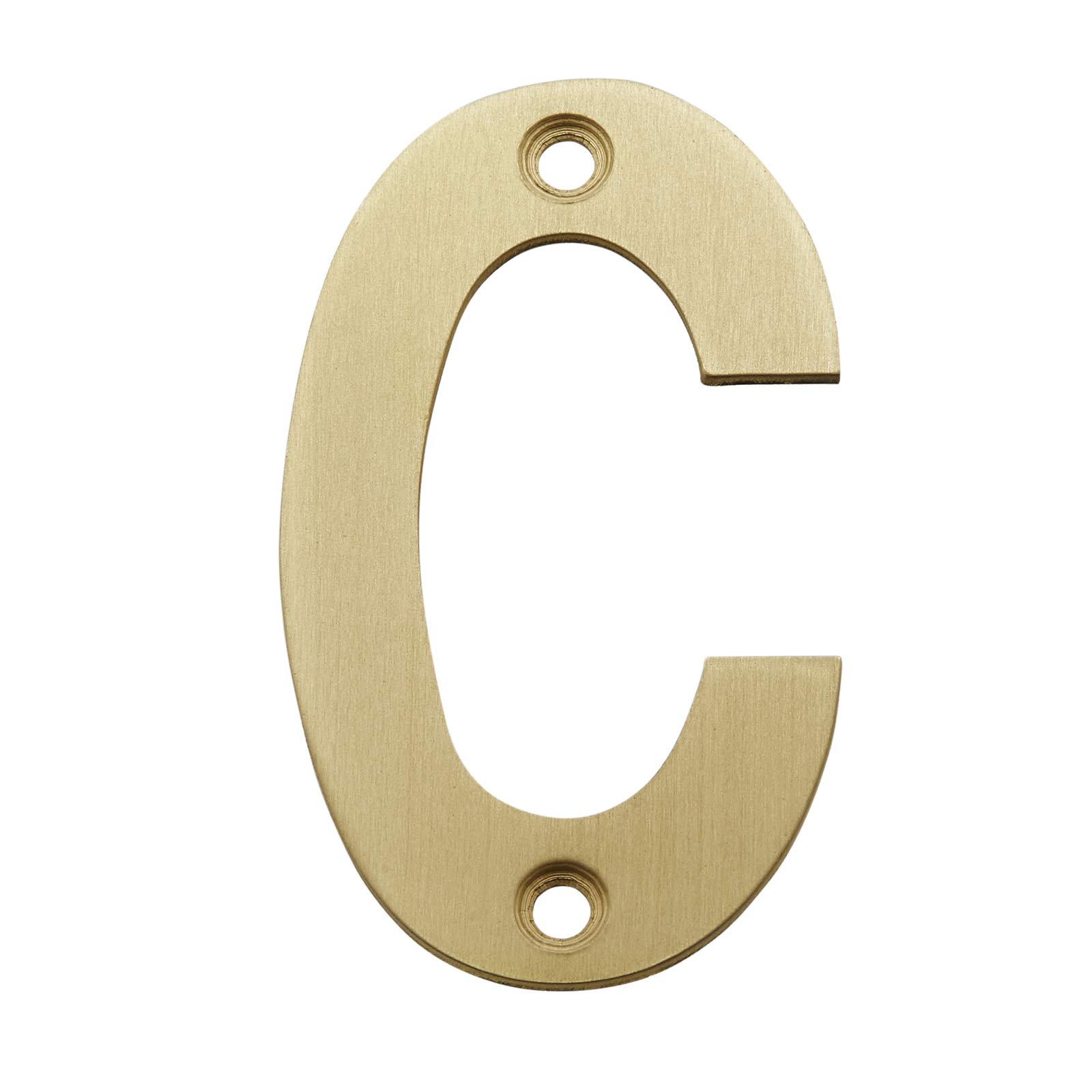 Front Door Letters 3 Inch Satin Brass Letters A-D (C)