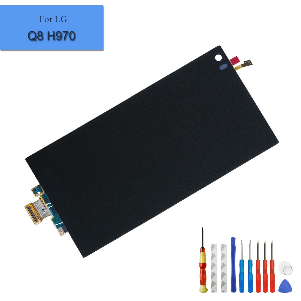 MelphyrealNew Replacement LCD Touch Screen Compatible with LG Q8 H970 Display Assembly Front Panel + Adhesive + Tools