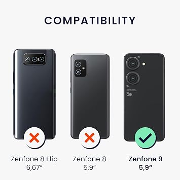 kwmobile Case Compatible with ASUS Zenfone 10 / Zenfone 9 - Clear Case Soft Slim Flexible Protective TPU Phone Cover - Transparent