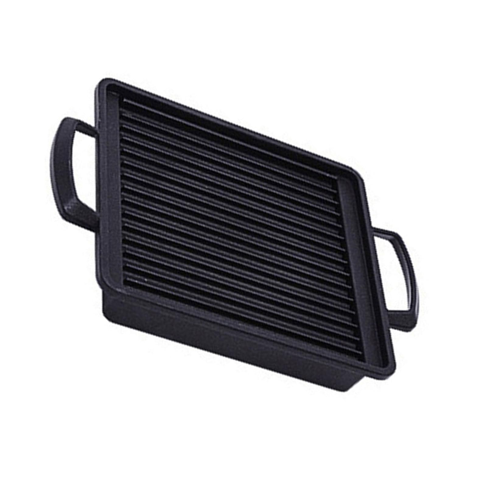 Bistecchiera portatile antiaderente – teglia rettangolare per cottura interna ed esterna resistente alle alte temperature, perfetta per grigliare e arrostire