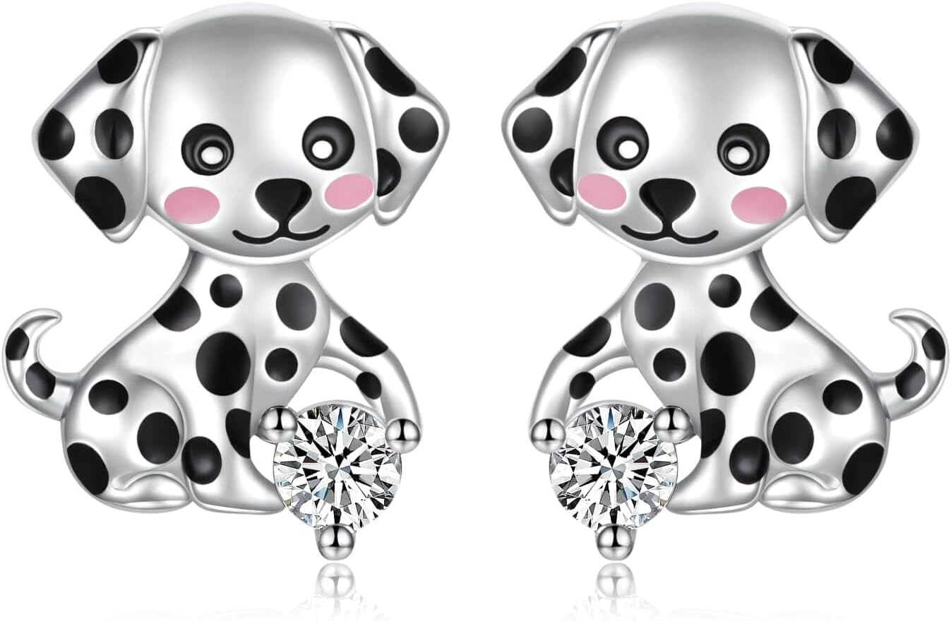 Sterling Silver Dogs Stud Earrings Pug French Bulldog Dachshund Schnauzer Golden Retriever Dalmatian Puppy Earrings Dog Jewelry Gifts for Pet Lovers