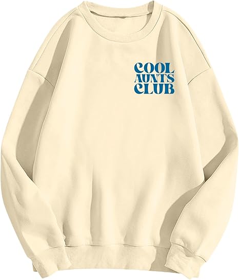 Generisch Pull Adolescent Femme Avec Col Rond Imprimé « Cool Aunts Club