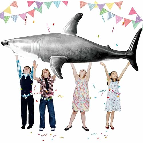 Extra Large Inflatable Shark Pool Toy,79inch Shark Pool Birthday Party