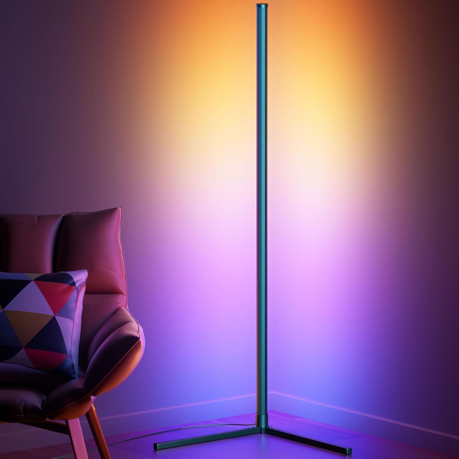 bedee Floor Lamp, LED Floor Lamp RGB 4.2ft Dimmable Colour Changing