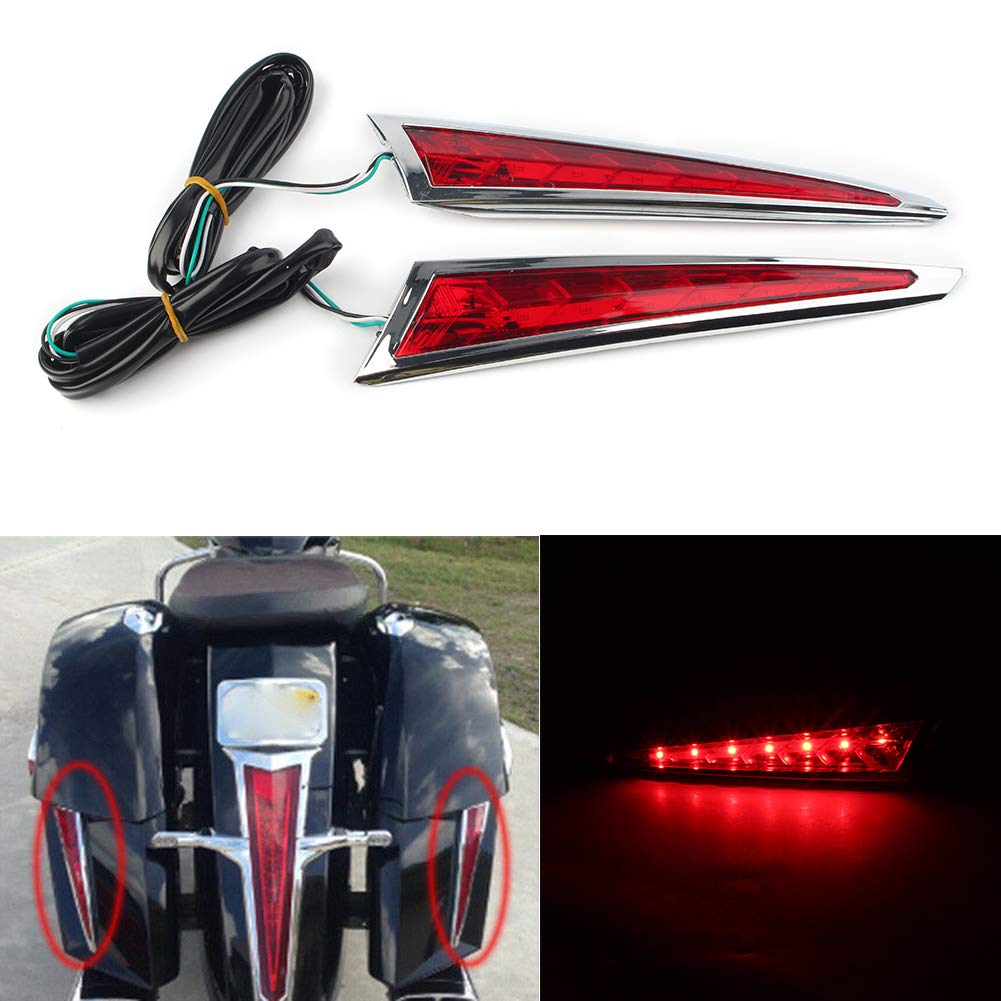 GZYF Motorcycle Rear Saddlebag Brake Light Kit Compatible with Victory Cross Country/Cross Country Tour 2010-2017, Cross Roads 2010-2014, Cross Roads Hard-Ball 2012-2013, Magnum 2015-2016