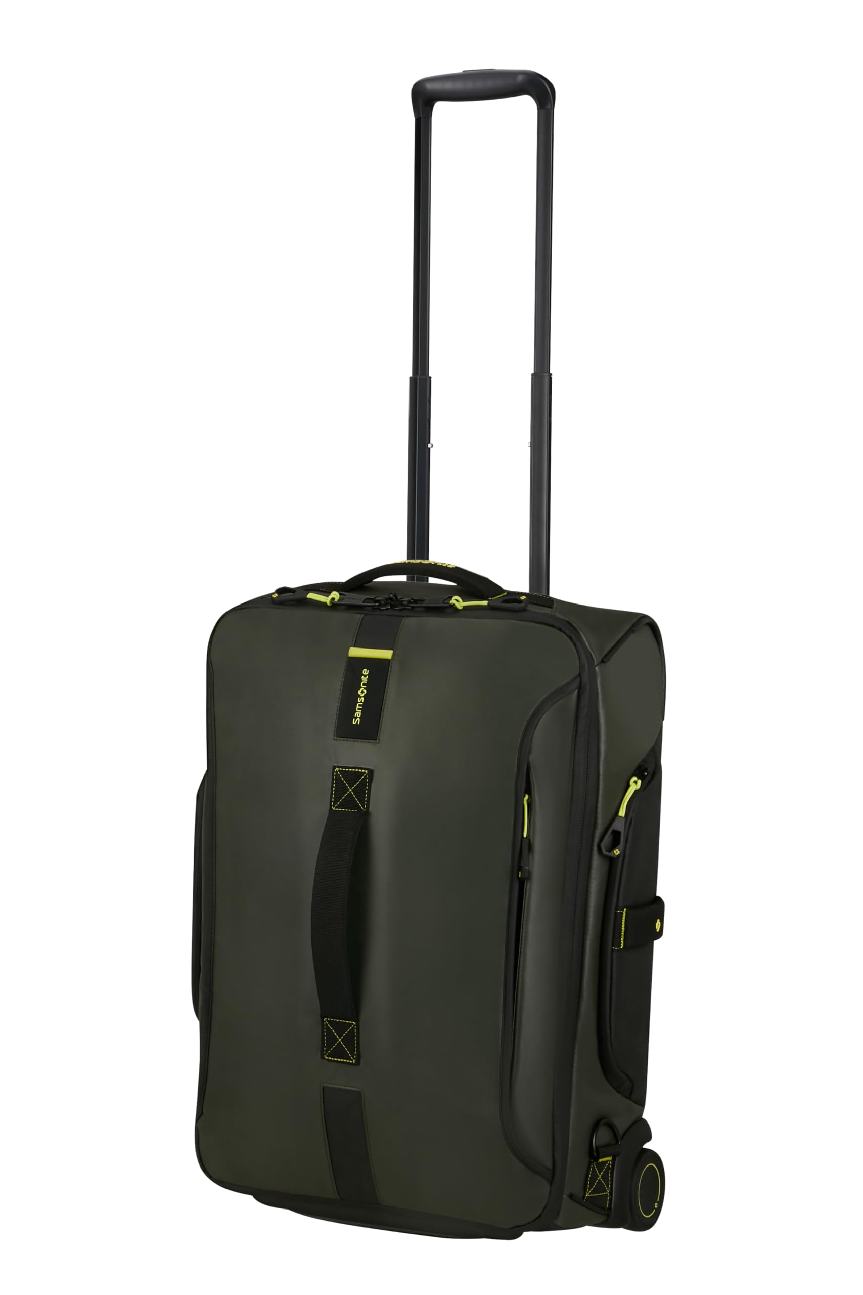 Samsonite Paradiver Light - Bolsa de Viaje con Ruedas y Función Mochila (55 cm), Small, Equipaje de Mano, Repelente al Agua, Ligero, 51L, Verde (Jungle Green)