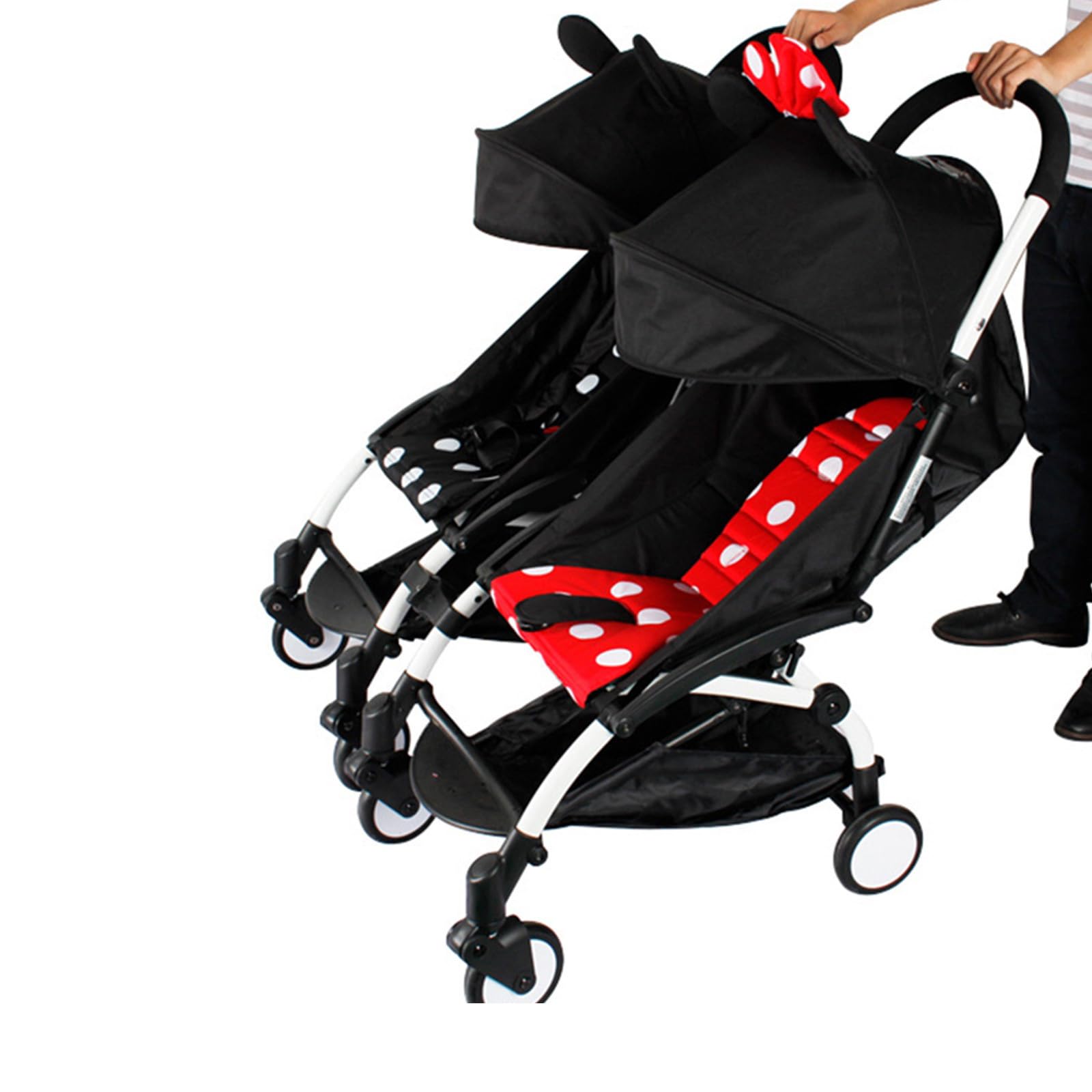 Conectores para cochecitos de gemelos y conector para cochecito de exterior, 3 piezas, desmontables, para padres y familias con dos en exterior