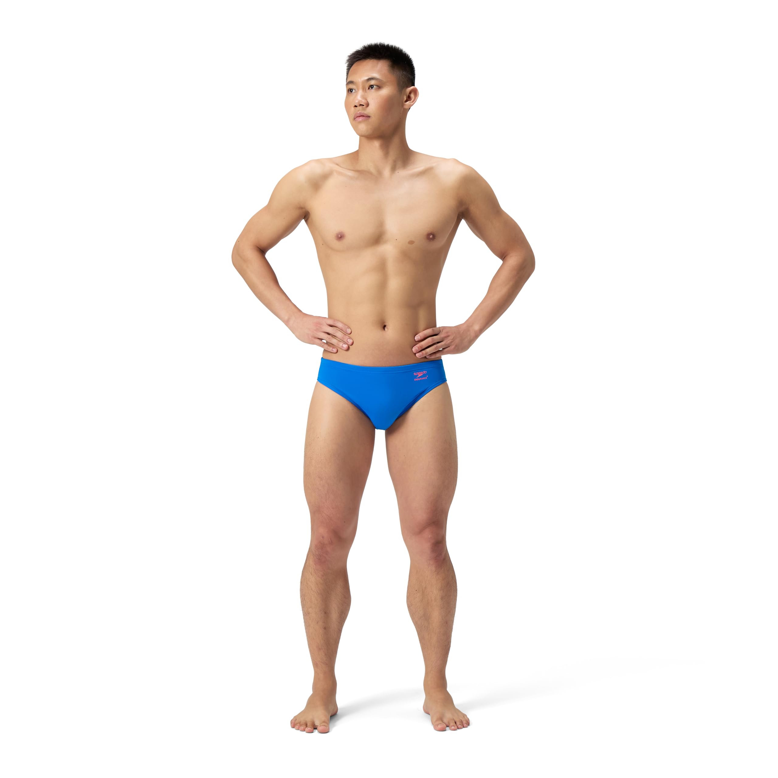 Speedo Men's Blue Solid Brief Endurance+ Swim Trunks Swimmers Size 32