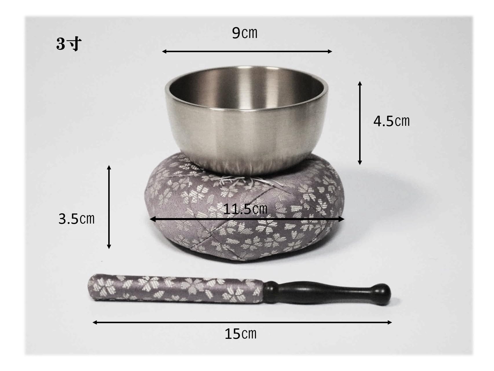 おりん　仏具 仏具 おりん 国産 おりんセット 3.5寸 【日和(ひより)】 （直径