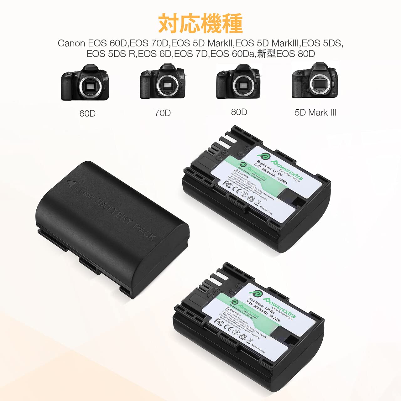 新品未開封] LP-E6 タイプバッテリー2個と充電器 20セット 62%オフ www