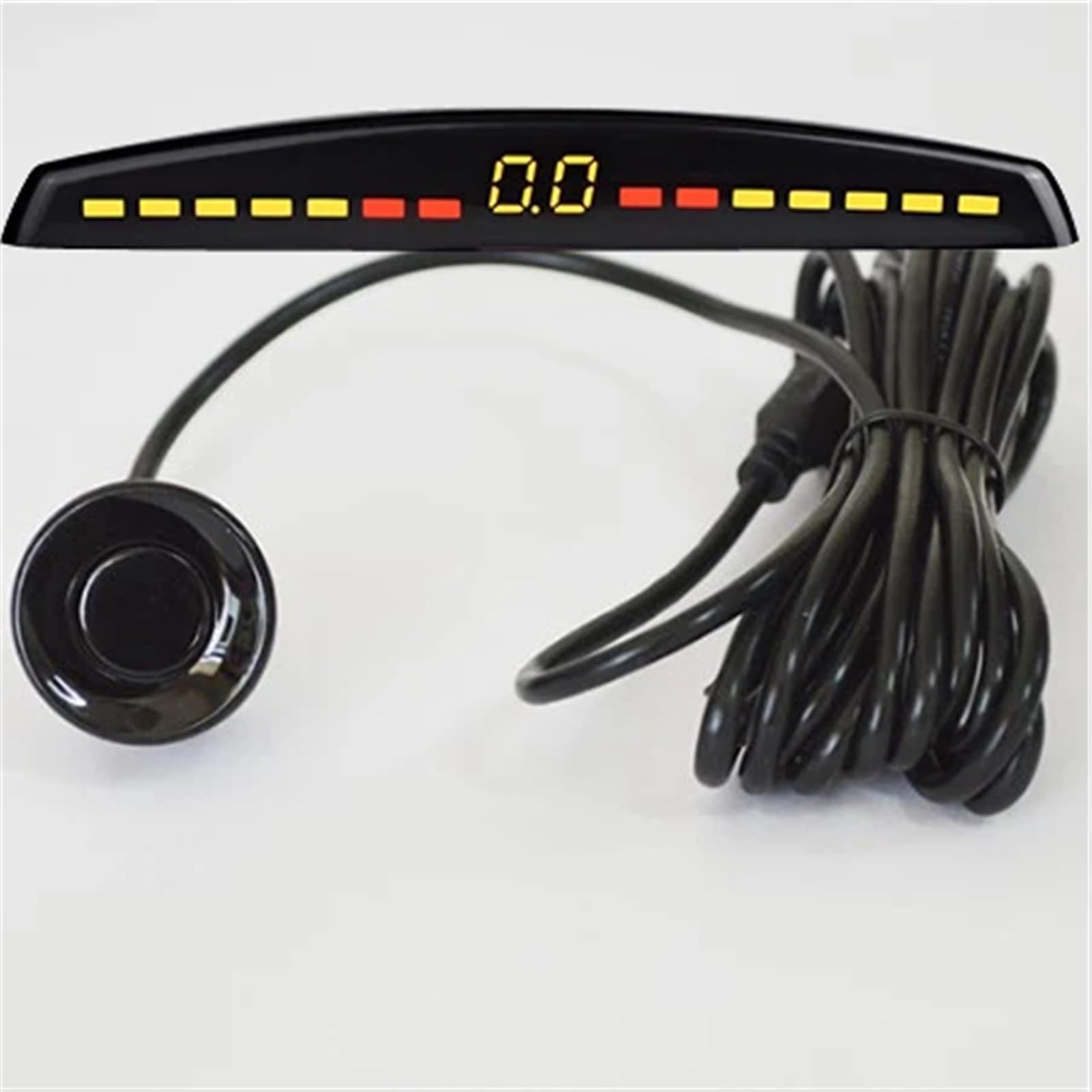 Radar De Recul Parktronic Détecteur Voiture Affichage LED Automatique Kit Capteur Stationnement Aide Inverse Moniteur Radar Secours Détecteur Voiture Stationnement Capteur de stationnement(Le noir)