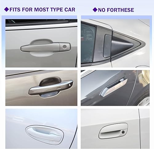 Vista 13 de TEMI 8 protectores transparentes 3D para manija de automóvil, película protectora de pintura transparente para cuenco de puerta, impermeable