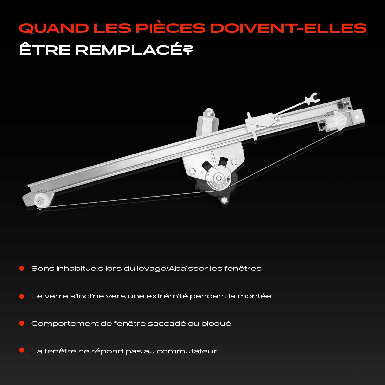 Frankberg Lève-vitre Compatible avec Vivaro Camionnette X83 Trafic II Bus JL Vivaro Break X82 Primastar Bus X83 Vivaro Break X83 Remplacer# 91165704