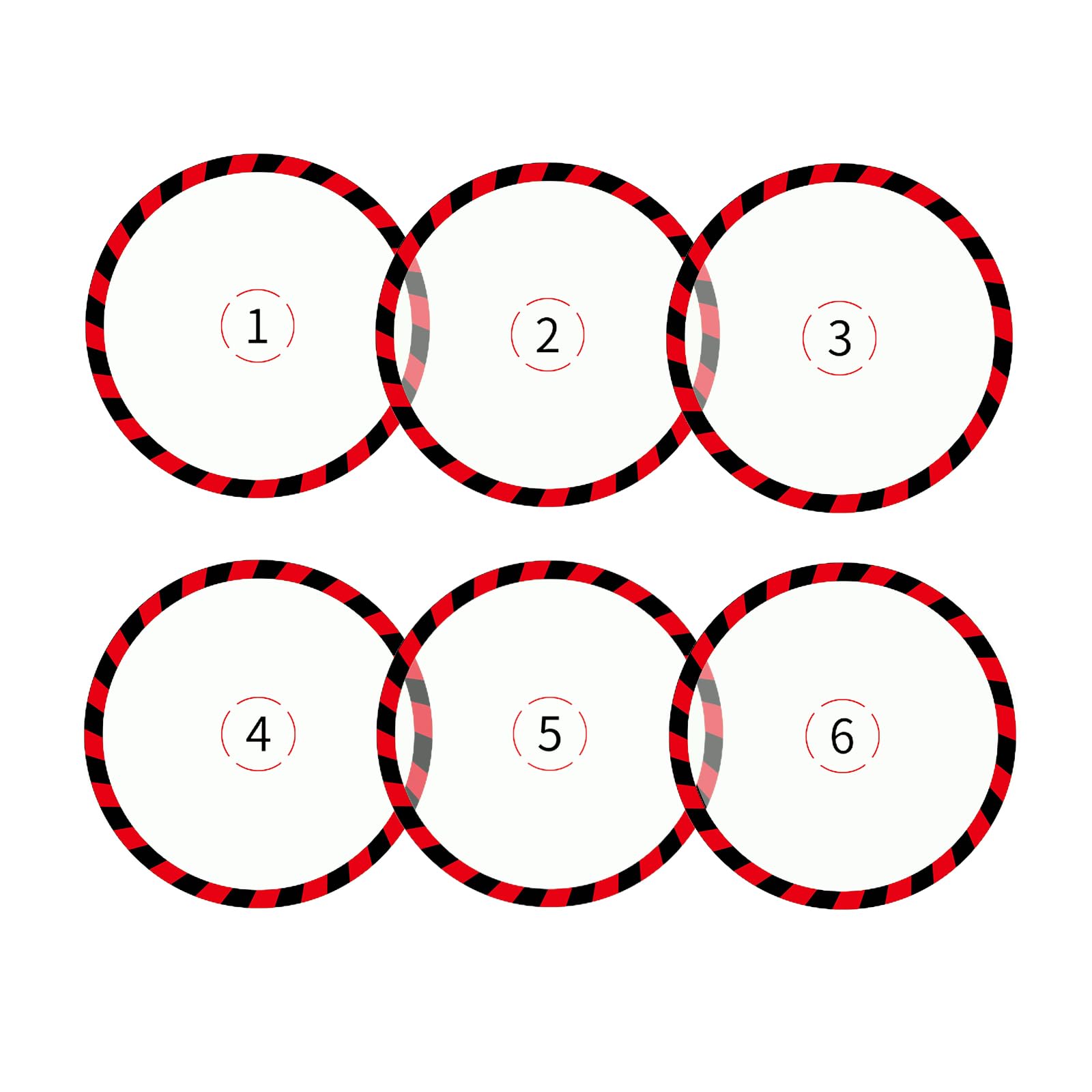 ZEHYRNE 6 Pcs Objective Marker, Objective Disc Gaming Accessory Compatible with Warhammer or Other Games (Miniature is not Included)