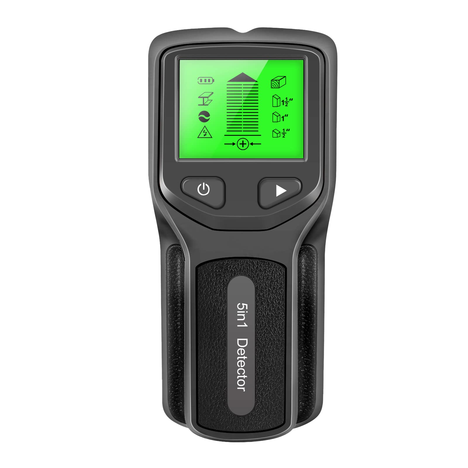 Bidbory Stud Finder Wall Scanner, 5 in 1 Electronic Stud with LCD Display for Wood Metal and AC Wire Detection (Black)