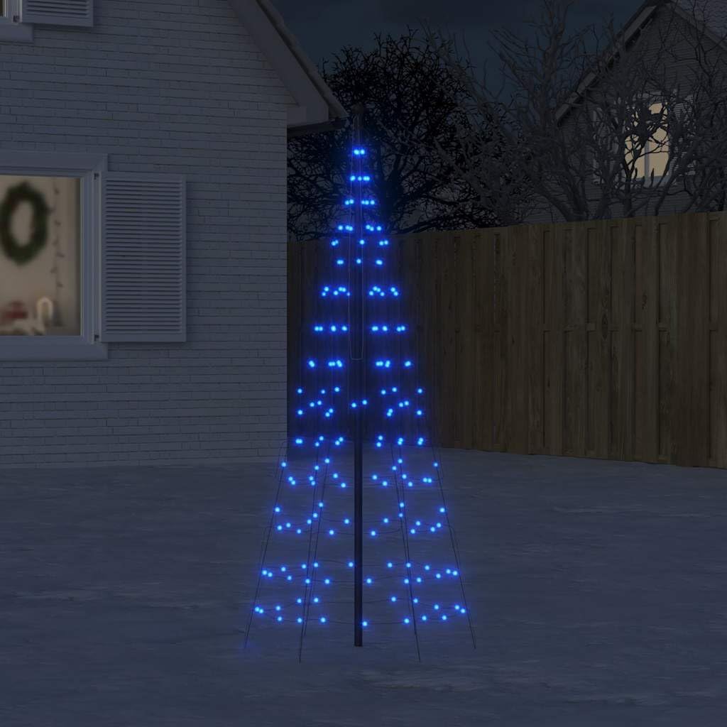 LED-Weihnachtsbaum 200 LEDs Blau 180 cm Kupfer Eisen mit 8 Lichteffekten USB Stromversorgung für Innen Außen Garten Balkon Terrasse Weihnachtsbeleuchtung