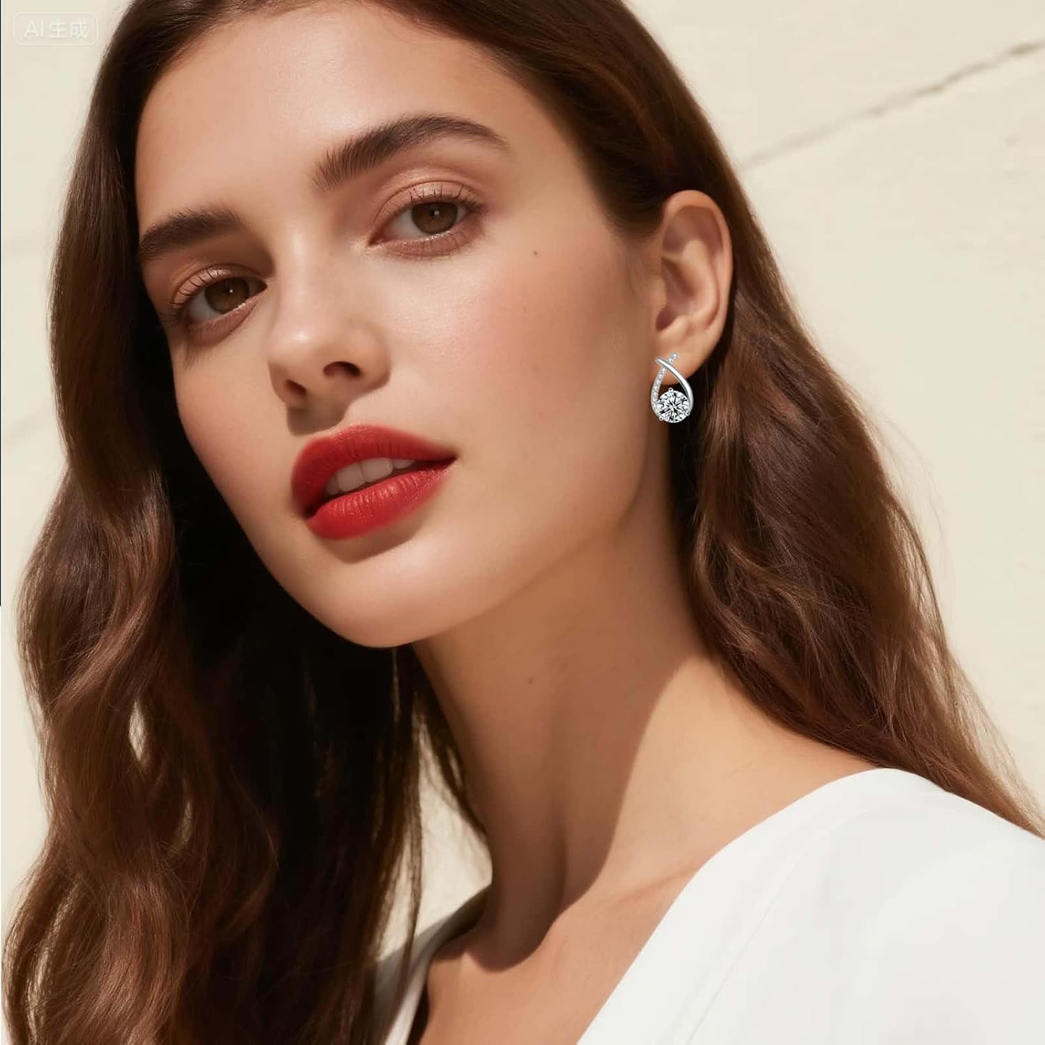 Moissanite Stud Earrings D Color VVS1 Moissanite Earrings 925 Sterling Silver 18K Gold Plated Friction Flat Bottom Mermaid Tail Earrings for Women - Image 6