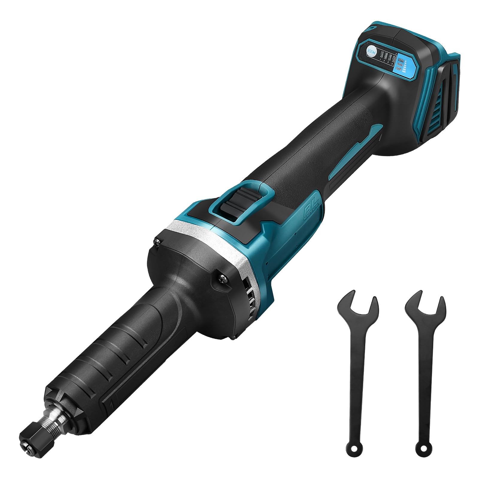 Smerigliatrice Dritta a Batteria Makita 18V, Senza Spazzole, Mandrino da 6 mm e 4 Velocità Variabili (Senza Batteria)