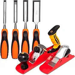 Kit Jogo De Plaina Manual E Jogo De Formão Reparos Caseiro