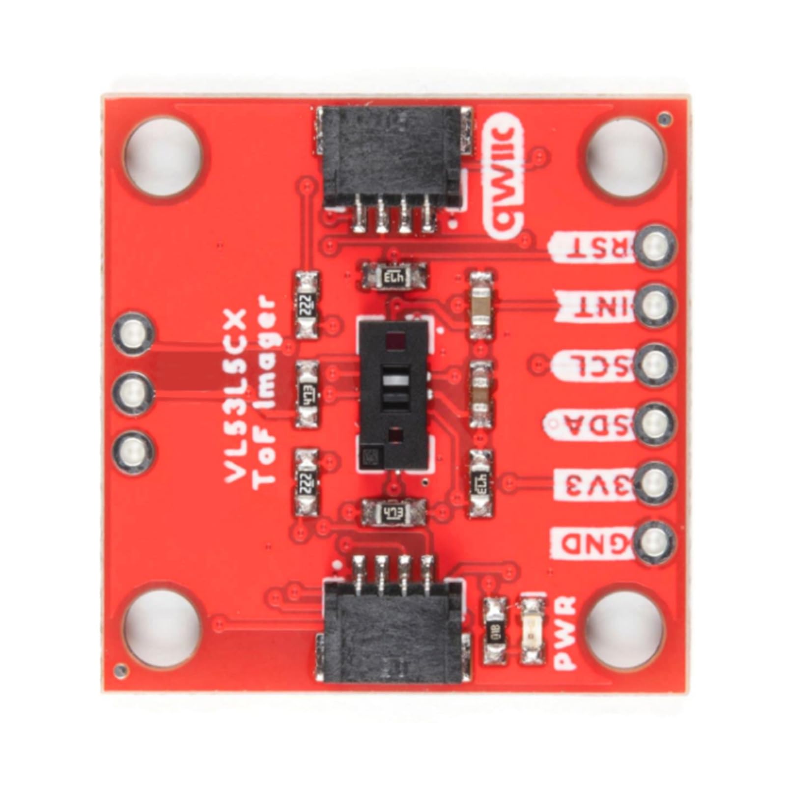 SparkFun Qwiic ToF Imager VL53L5CX, scheda di uscita multizona con dimensioni 1 pollice, array SPAD DOE fisico per la migliore gamma