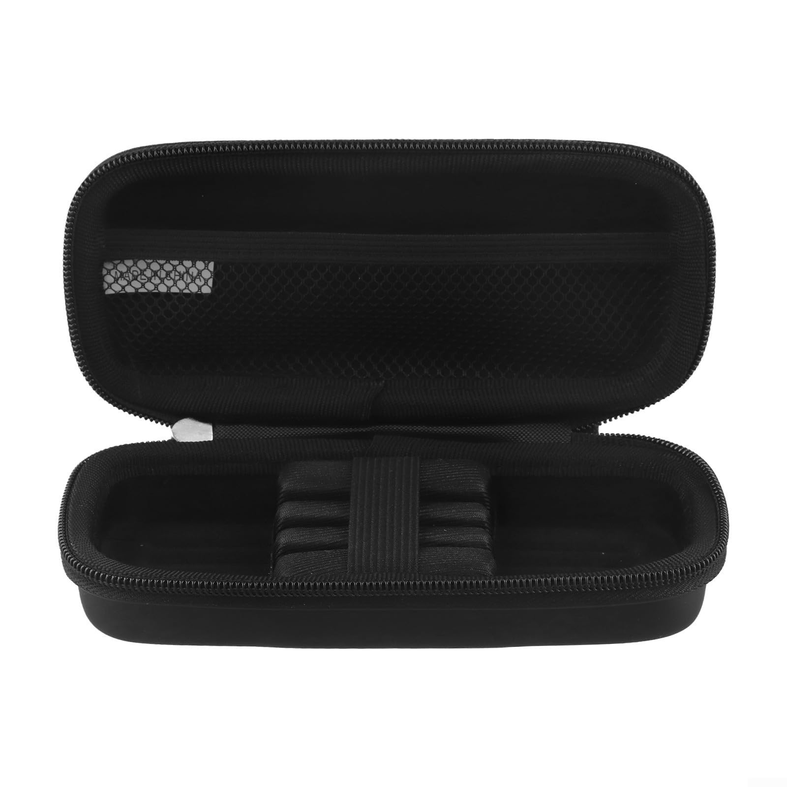Darts Wallet,Darts Case Holds 3 Darts EVA Darts Box with Mesh Pocket Zipper, Tip Holder Case, Inner Support Base, Black Color, Ideal For Travel