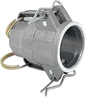 Vista 4 de Gloxco Tipo D de aluminio leva y ranura de manguera de conexión, 1" Camlock hembra x 1" NPT hembra (CAM-10-D-AL)